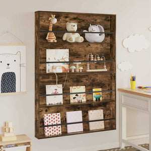 Scaffale per riviste 2 pcs Rovere fumé 100 x 12 x 70 cm 890857