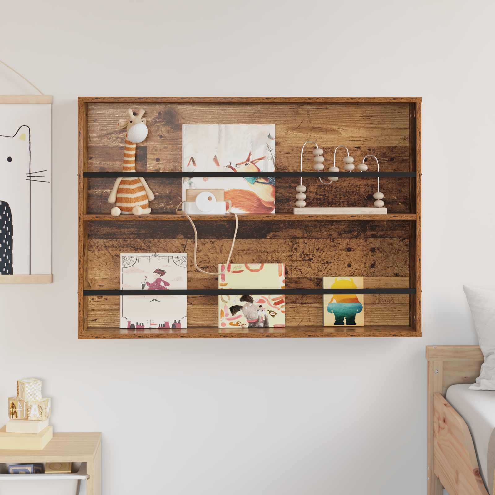 Scaffale per riviste Legno vecchio 100 x 12 x 70 cm 890860