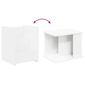 Tavolo laterale Bianco 35 x 35 x 45 cm Legno multistrato 890864