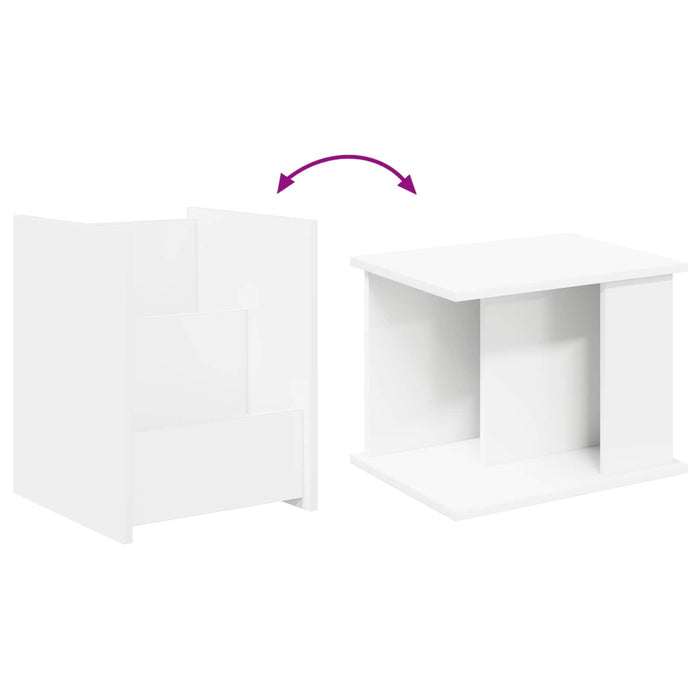 Tavolo laterale Bianco 35 x 35 x 45 cm Legno multistrato 890864