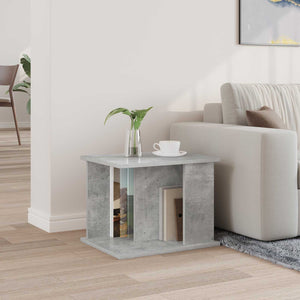 Tavolo laterale con lo scaffale Grigio cemento 35 x 35 x 45 cm 890867