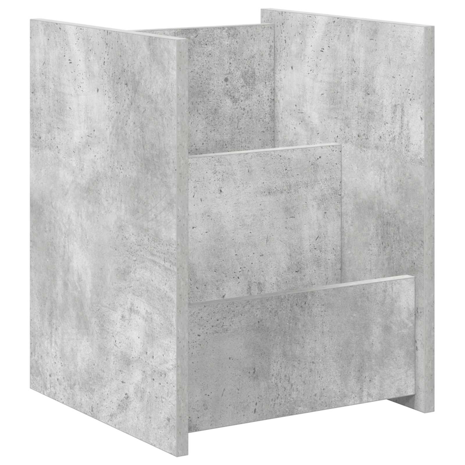 Tavolo laterale con lo scaffale Grigio cemento 35 x 35 x 45 cm 890867