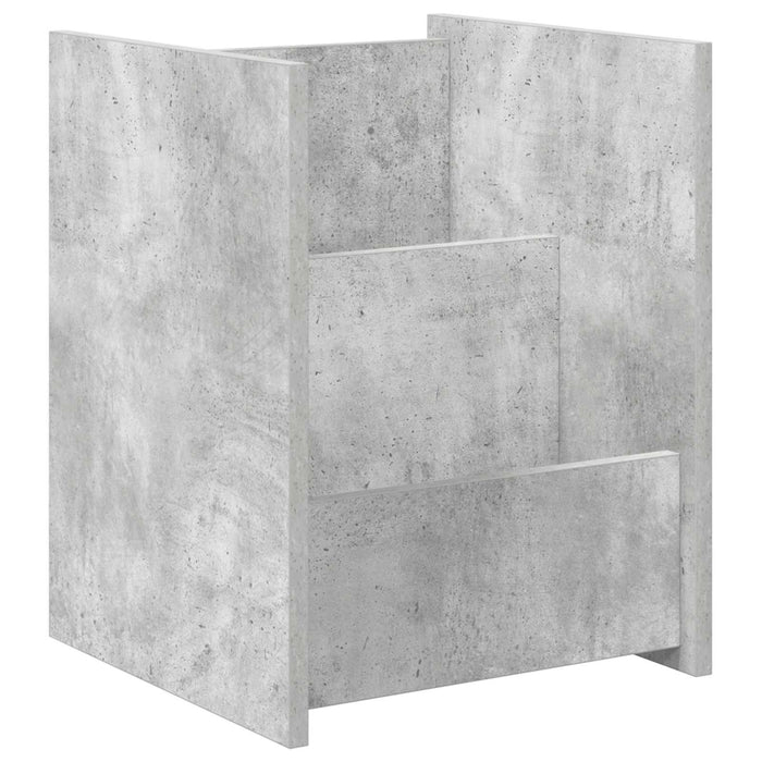 Tavolo laterale con lo scaffale Grigio cemento 35 x 35 x 45 cm 890867