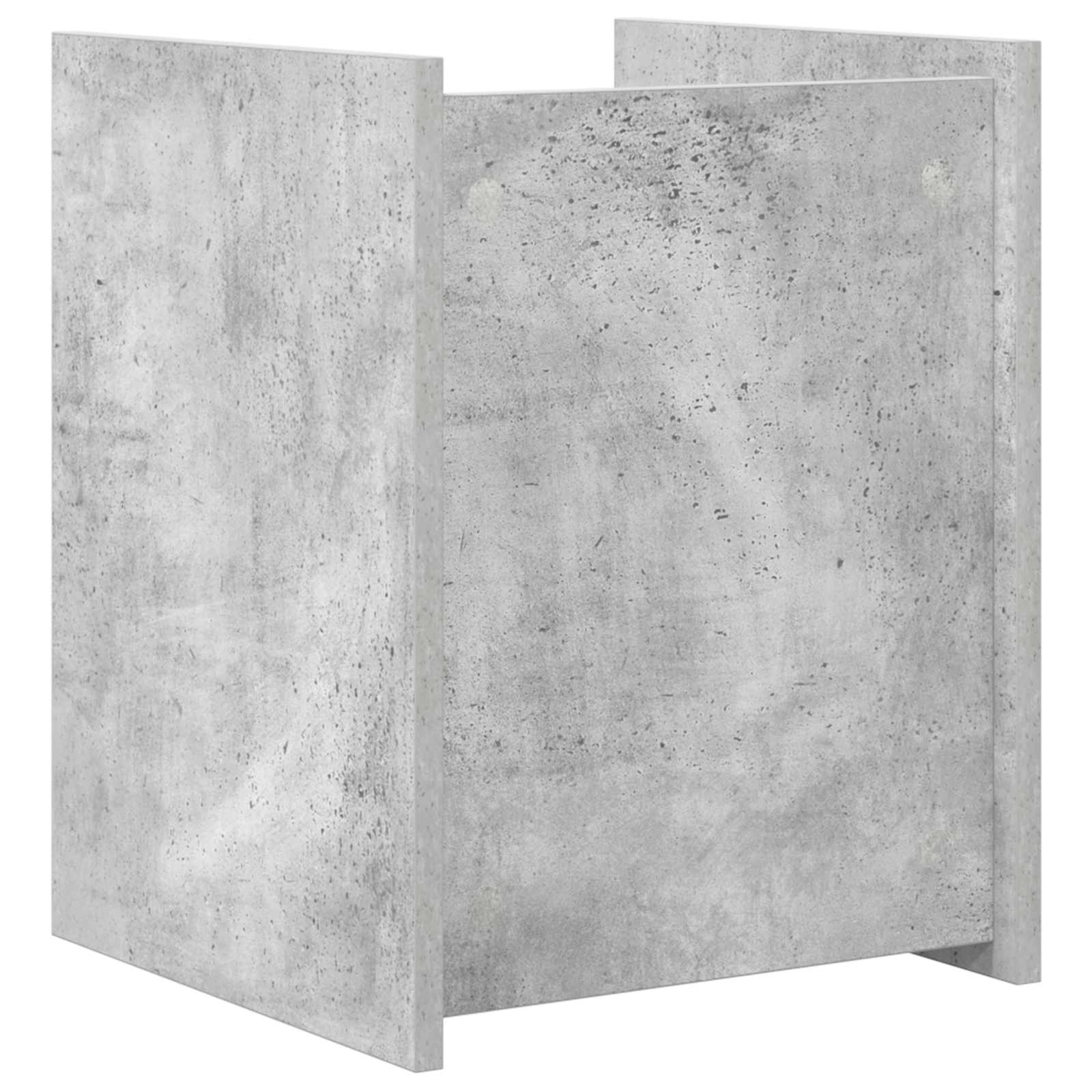 Tavolo laterale con lo scaffale Grigio cemento 35 x 35 x 45 cm 890867