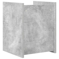 Tavolo laterale con lo scaffale Grigio cemento 35 x 35 x 45 cm 890867