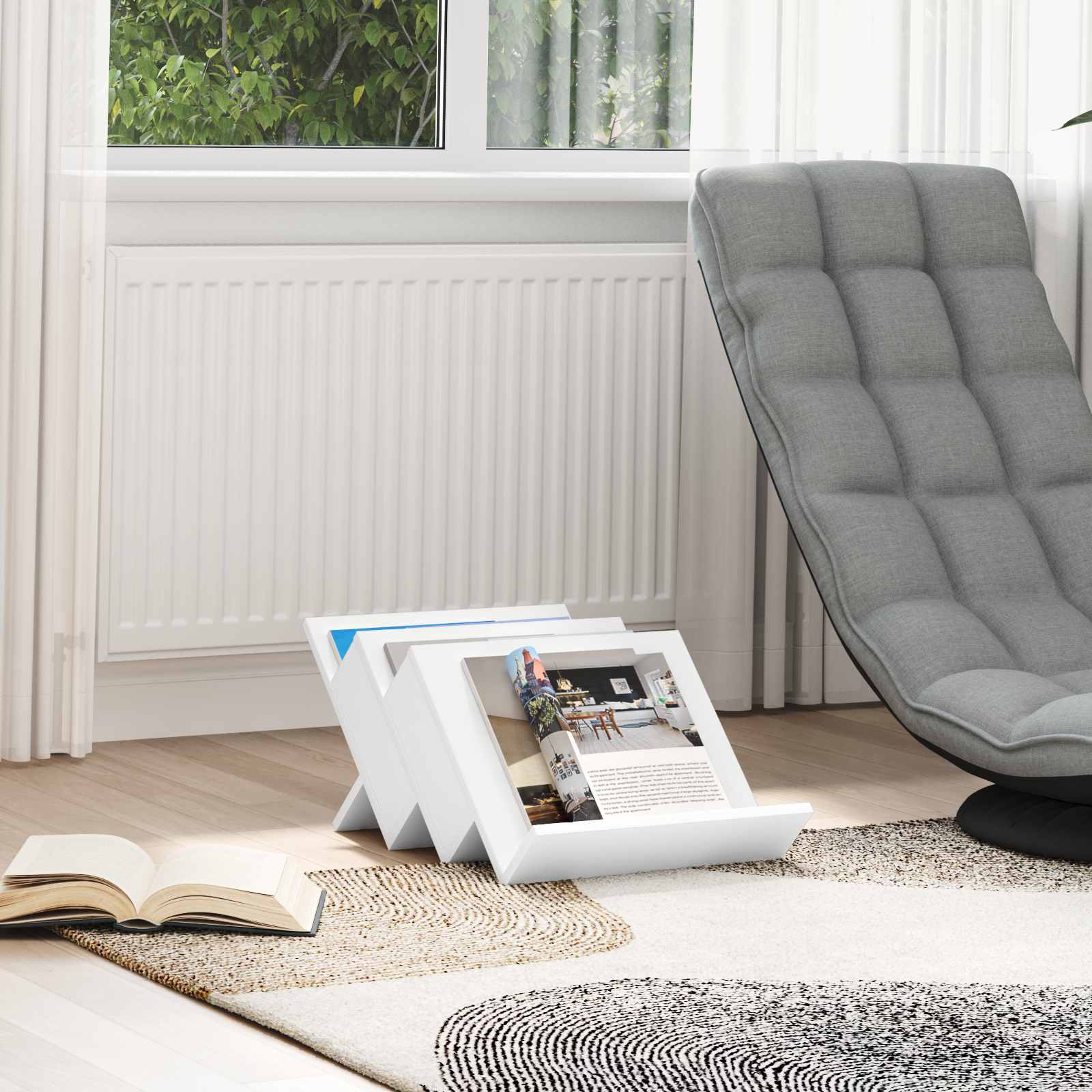 Mobile laterale Bianco 57,5 x 40 x 42 cm Legno multistrato 890872