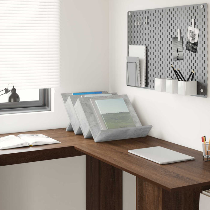 Mobile laterale Grigio cemento 57,5 x 40 x 42 cm 890875