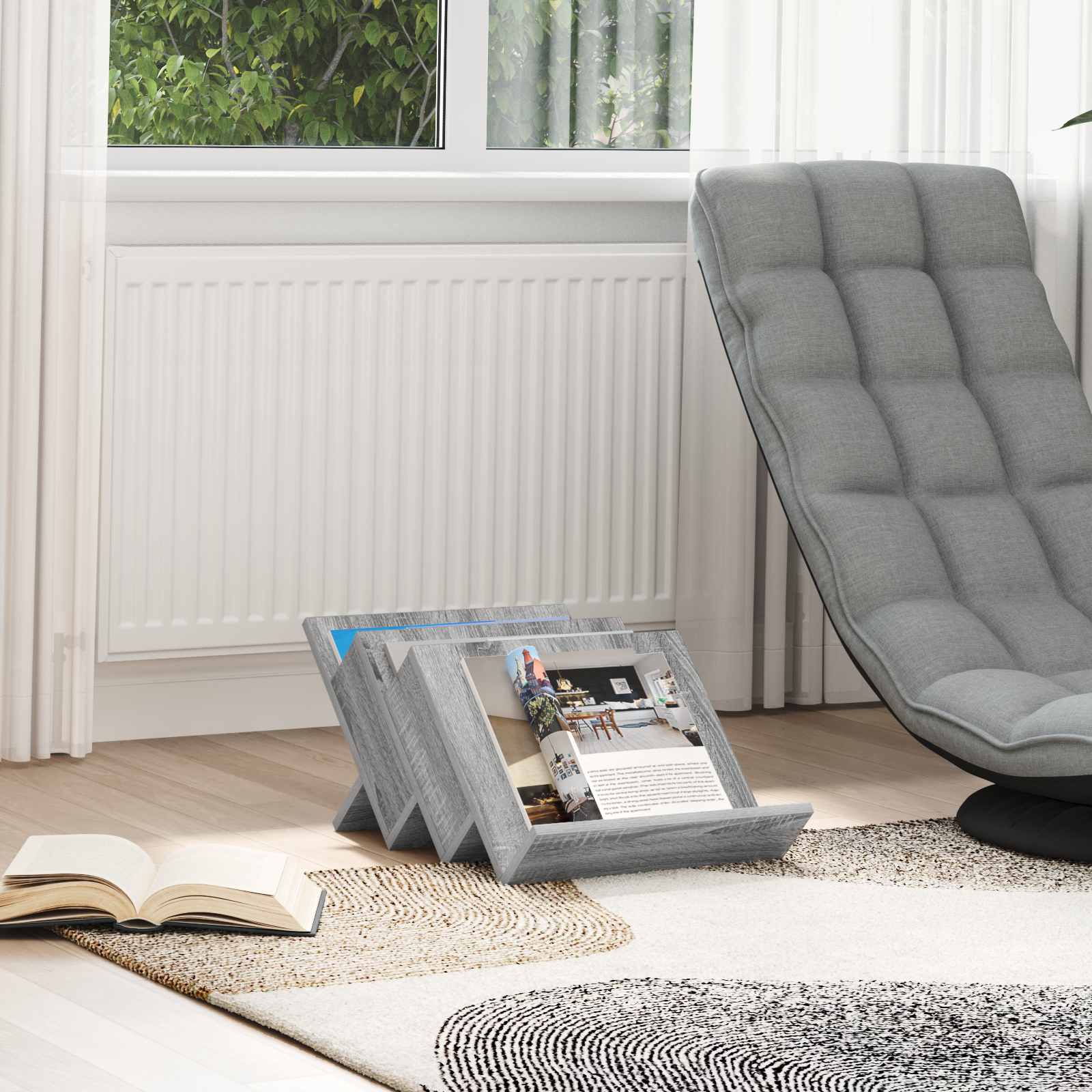 Mobile laterale con lo scaffale Grigio Sonoma 57,5 x 40 x 42 cm 890877