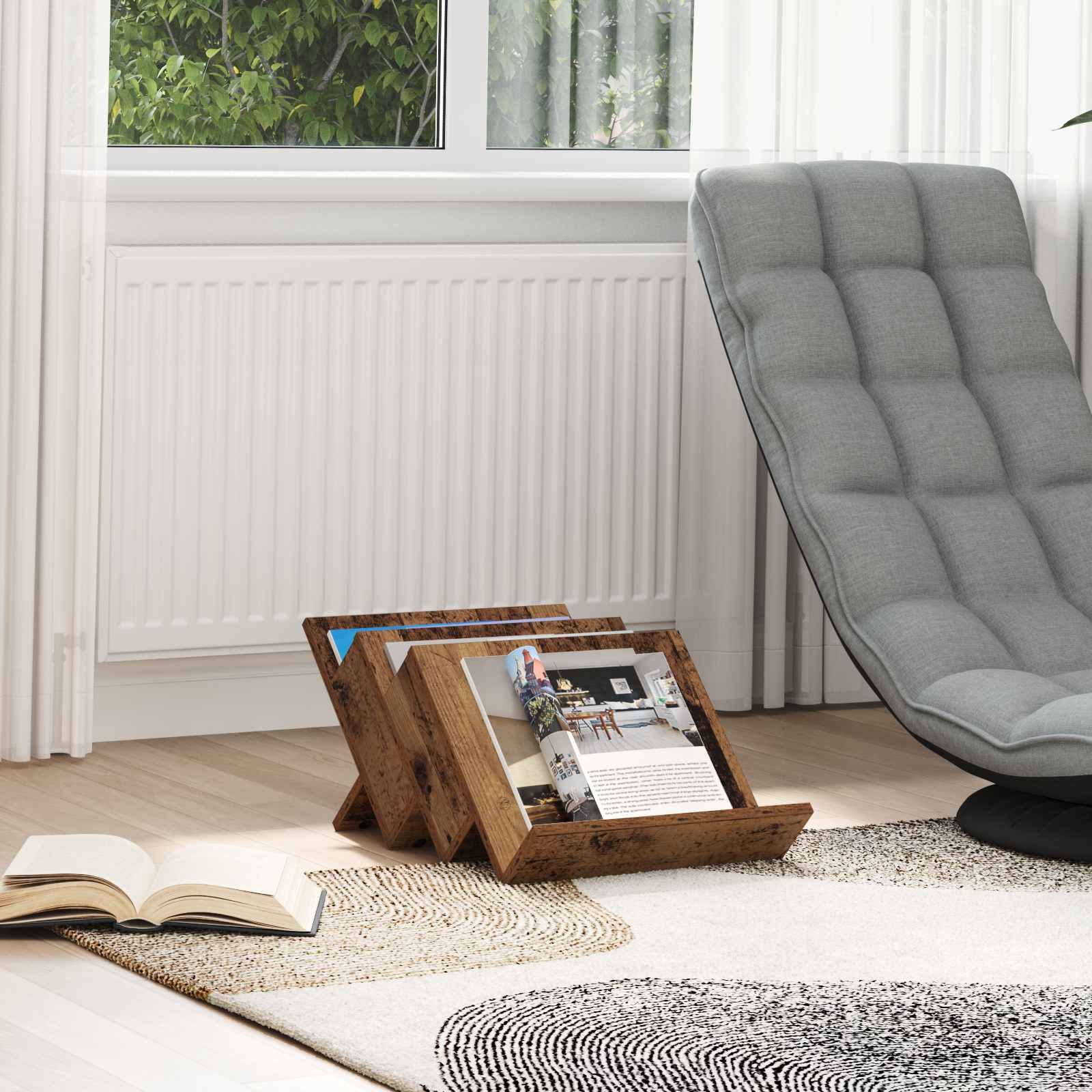 Mobile laterale con lo scaffale Legno vecchio 57,5 x 40 x 42 cm 890878