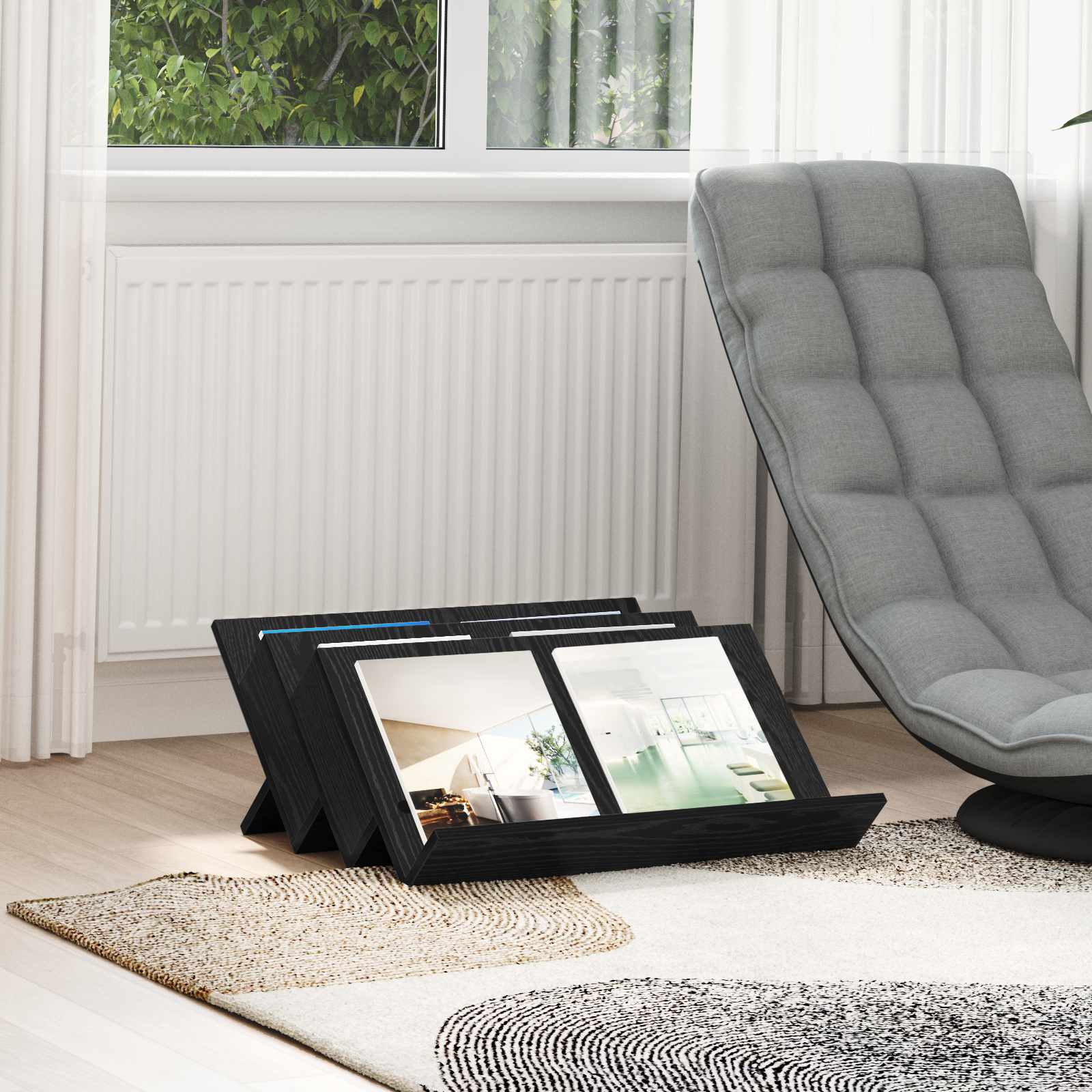 Mobile laterale Rovere Nero 65 x 57,5 x 42 cm Legno multistrato 890881