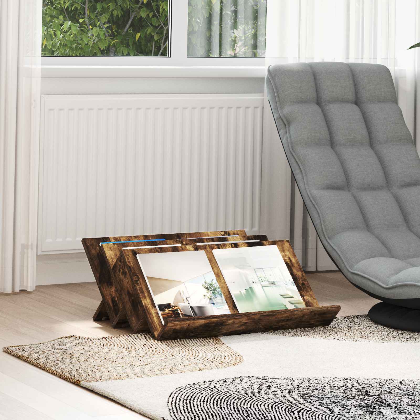 Mobile laterale Rovere fumé 65 x 57,5 x 42 cm Legno multistrato 890884