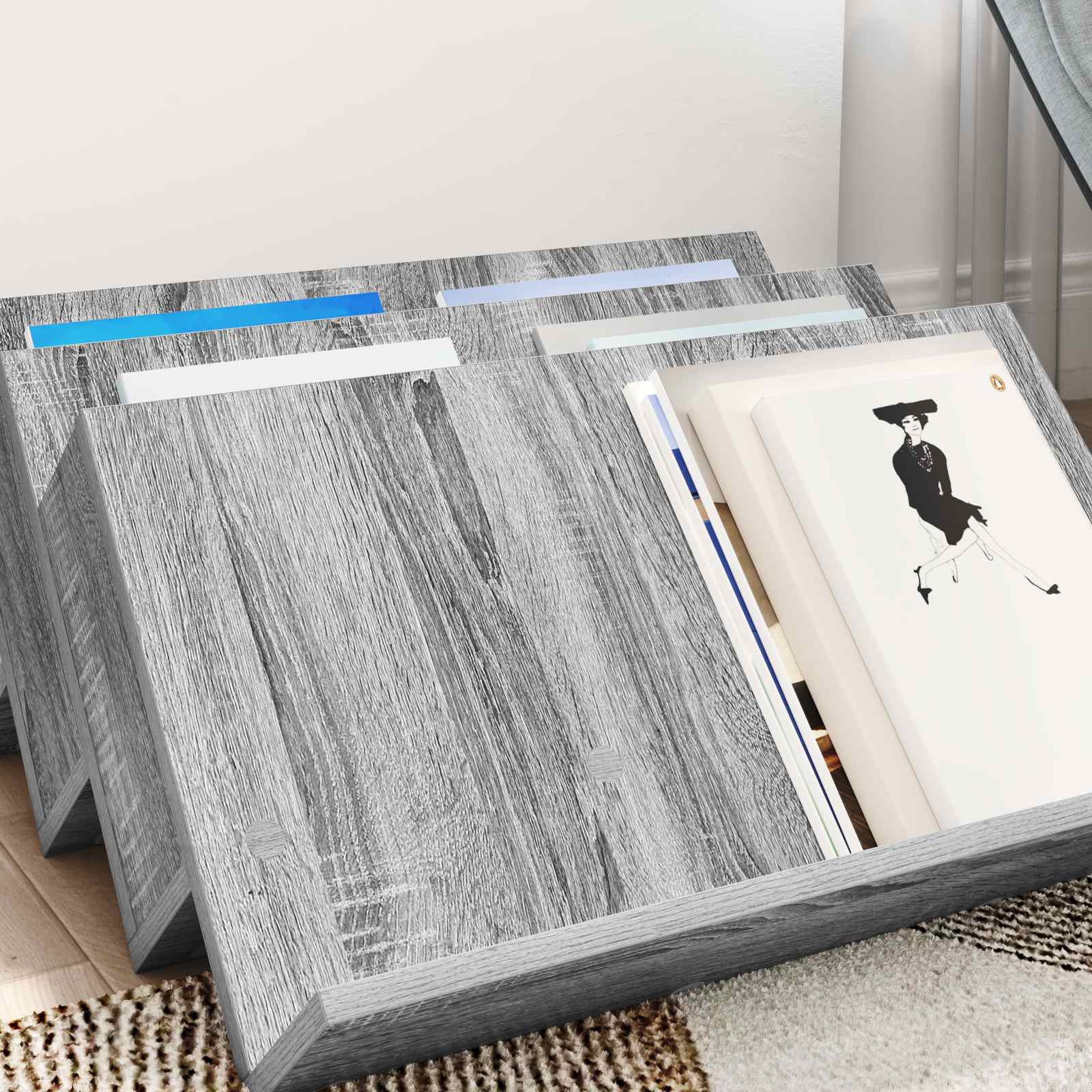 Mobile laterale con lo scaffale Grigio Sonoma 65 x 57,5 x 42 cm 890885