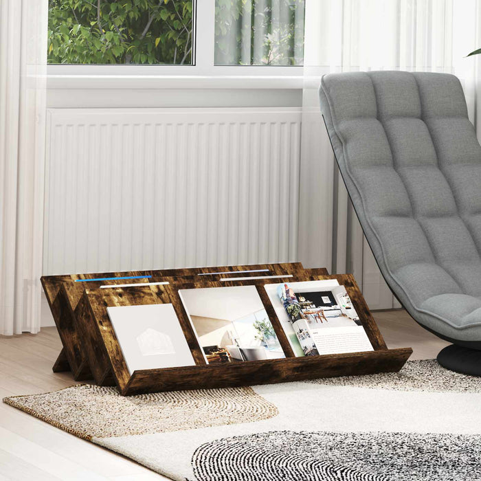 Mobile laterale Rovere fumé 90 x 57,5 x 42 cm Legno multistrato 890892