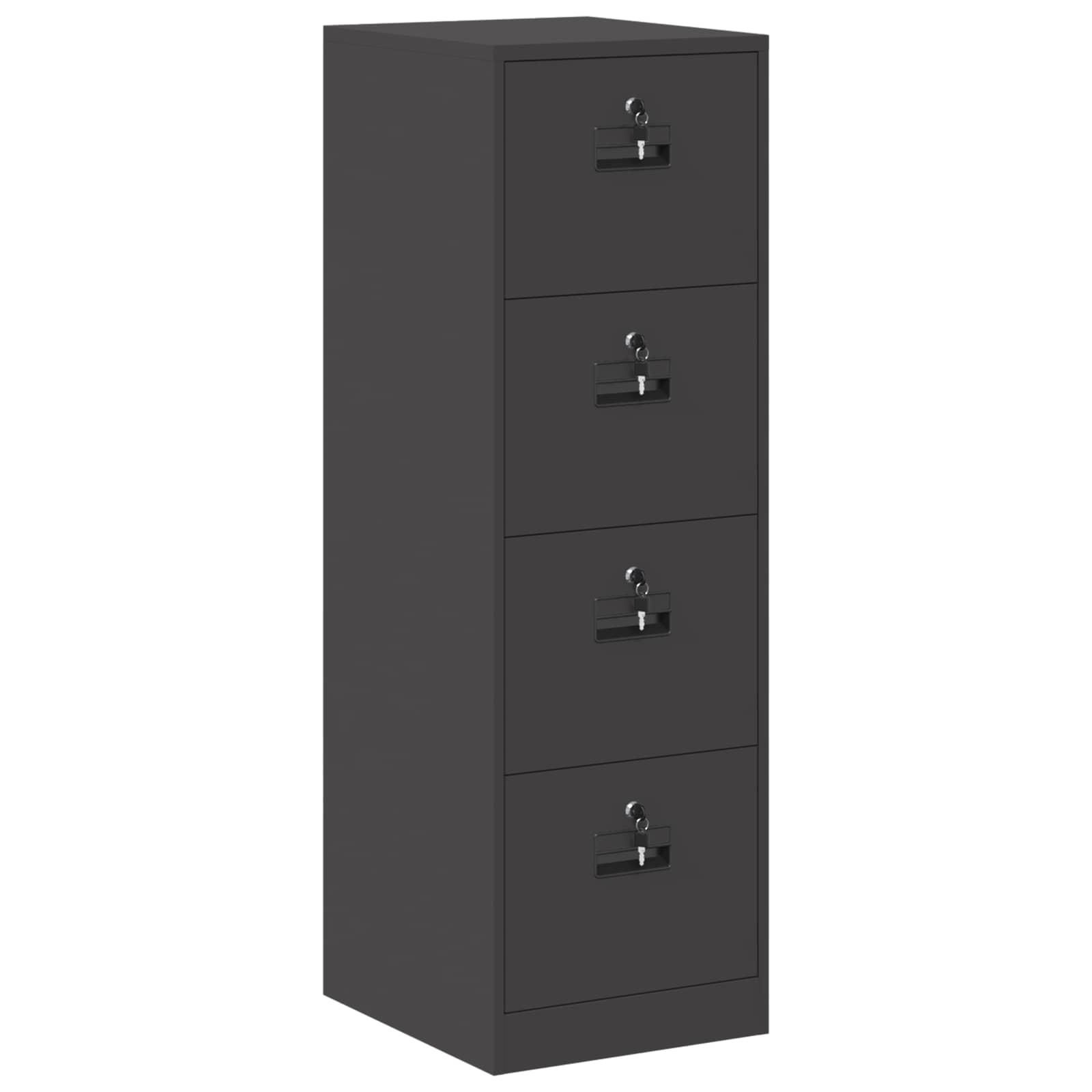 Armadio per File con cassetto 2 pcs Nero 44 x 50 x 106.5 cm 3406154