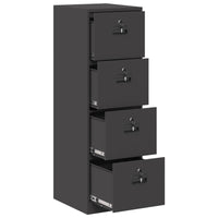 Armadio per File con cassetto 2 pcs Nero 44 x 50 x 106.5 cm 3406154
