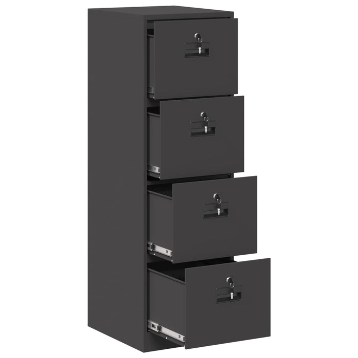 Armadio per File con cassetto 2 pcs Nero 44 x 50 x 106.5 cm 3406154