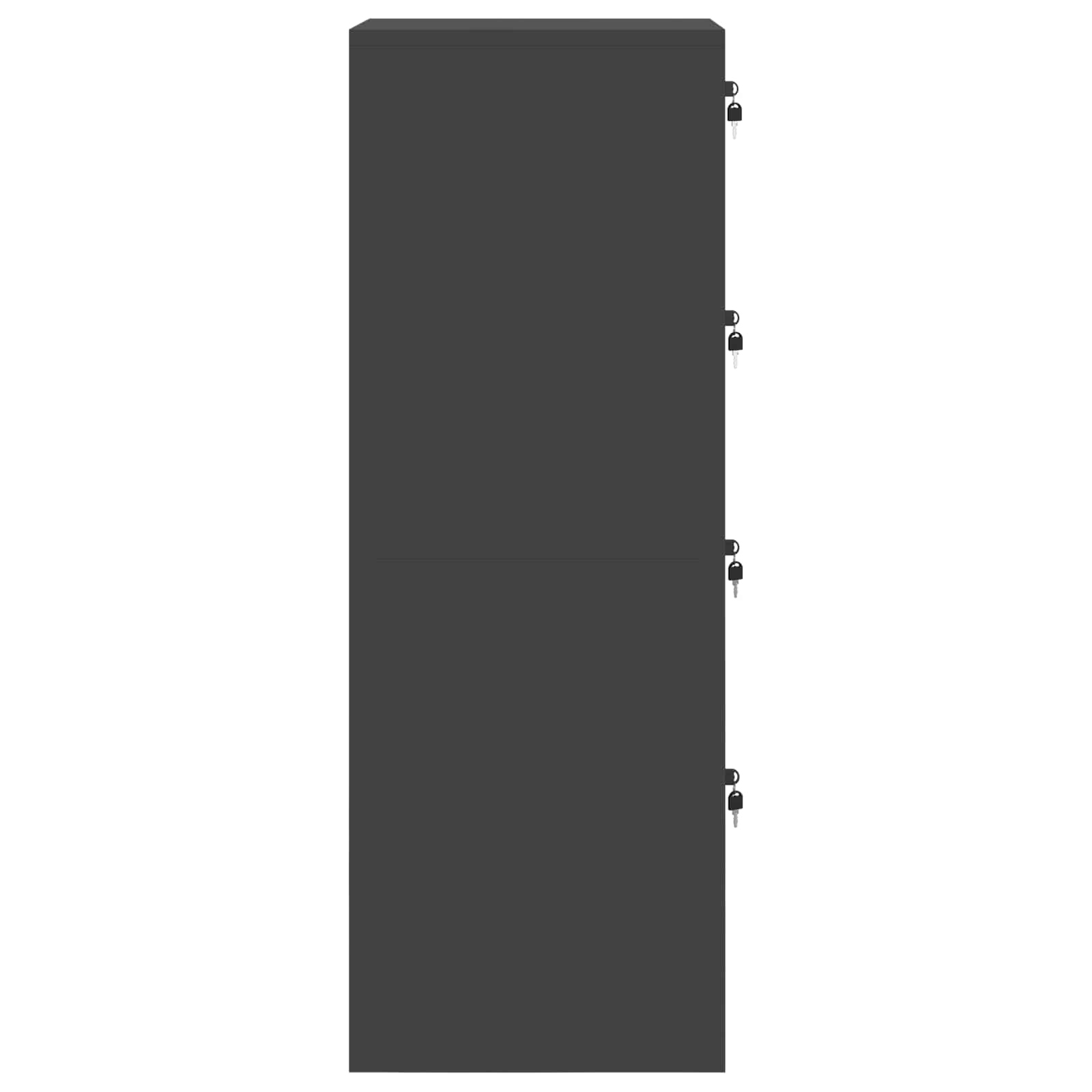 Armadio per File con cassetto 2 pcs Nero 44 x 50 x 106.5 cm 3406154