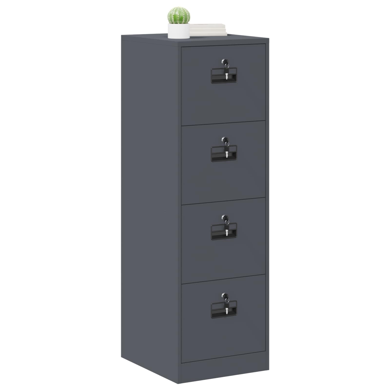 Armadio per File Geometrico 2 pcs Antracite 44 x 50 x 106.5 cm
