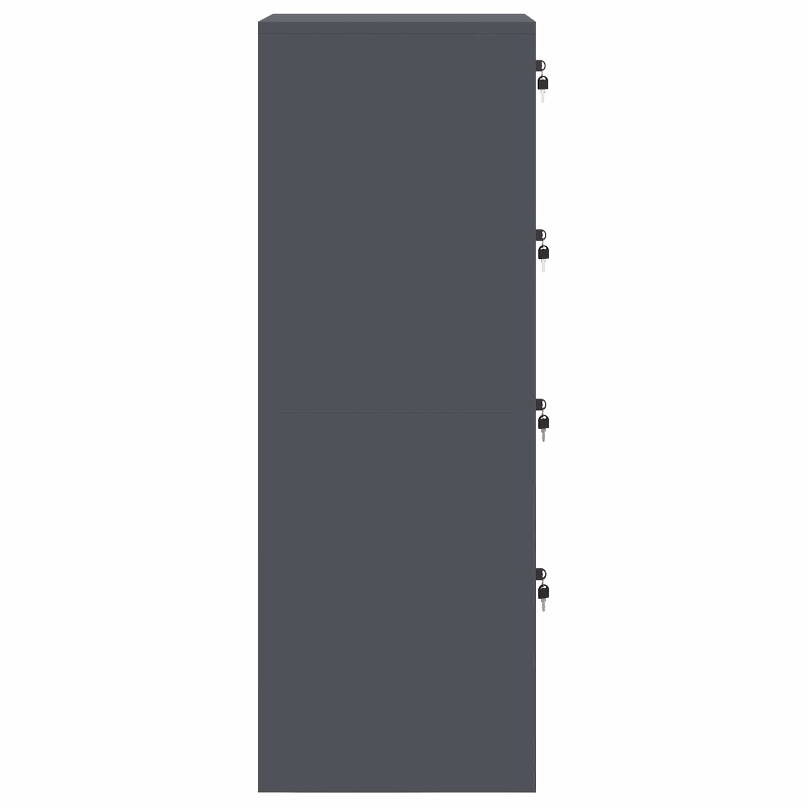 Armadio per File Geometrico 2 pcs Antracite 44 x 50 x 106.5 cm 3406156