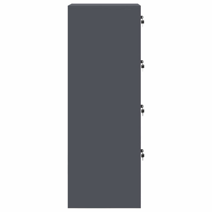 Armadio per File Geometrico 2 pcs Antracite 44 x 50 x 106.5 cm 3406156