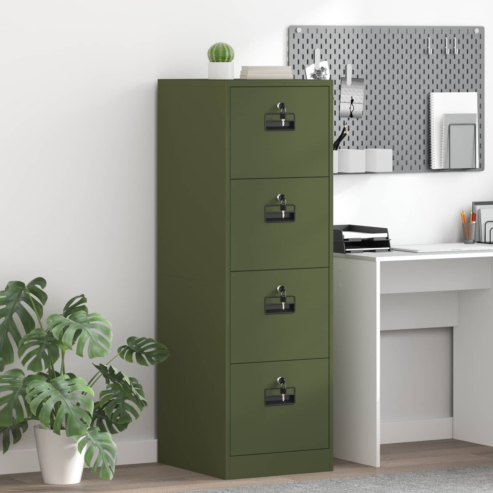Armadio per File 2 pcs Verde oliva 44 x 50 x 106.5 cm 3406158