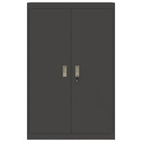 Armadio 2 pcs Nero 90 x 40 x 140 cm Acciaio laminato a freddo 3406160