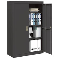 Armadio 2 pcs Nero 90 x 40 x 140 cm Acciaio laminato a freddo 3406160