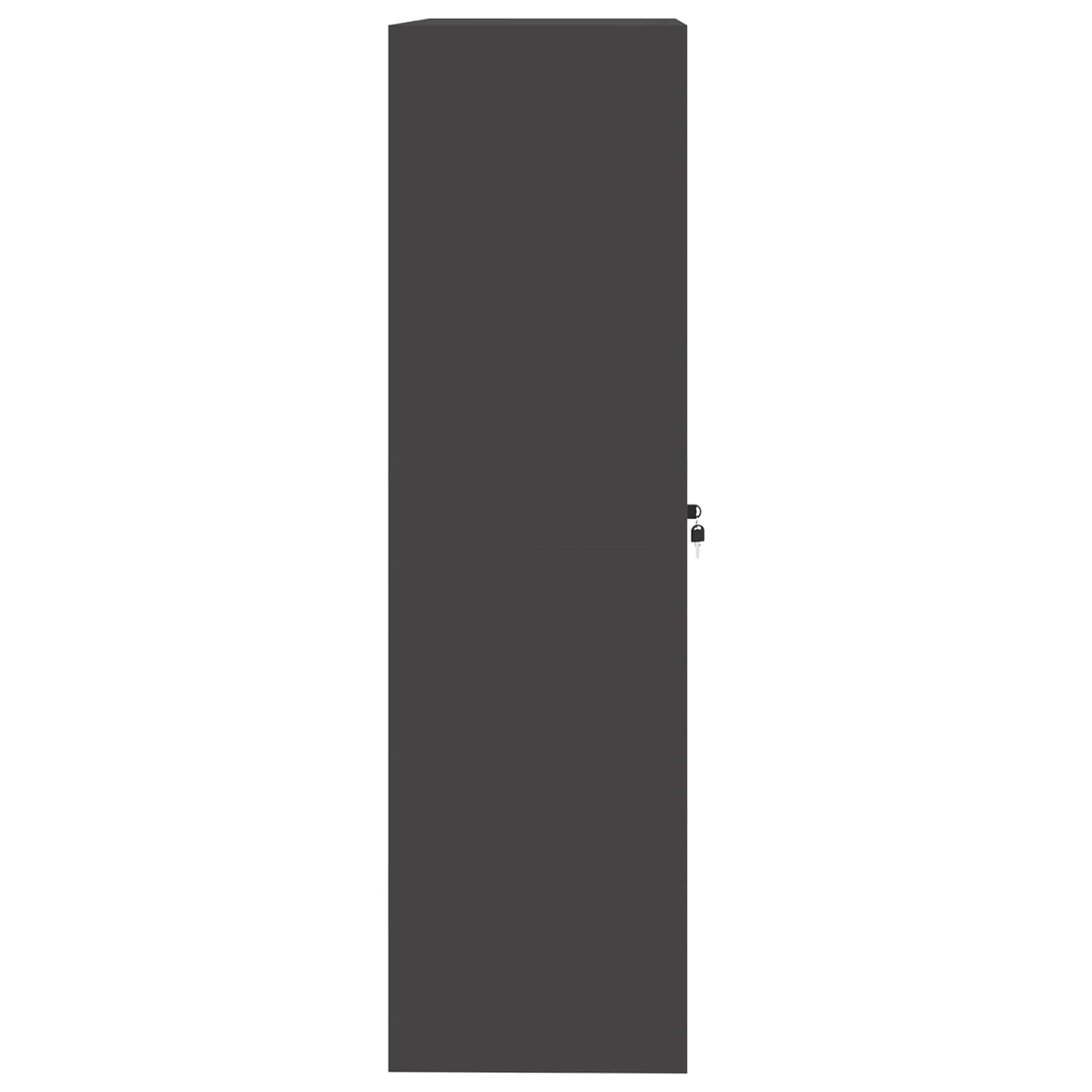 Armadio 2 pcs Nero 90 x 40 x 140 cm Acciaio laminato a freddo 3406160