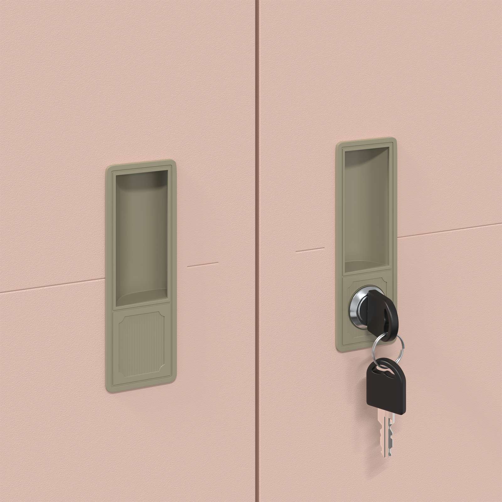 Armadio 2 pcs Rosa 90 x 40 x 140 cm Acciaio laminato a freddo 3406161