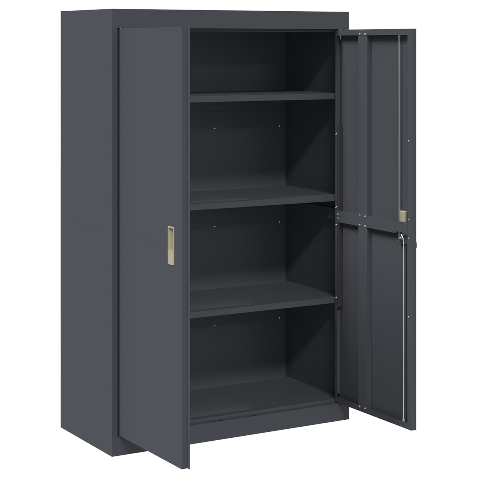 Armadio con archiviazione 2 pcs Antracite 90 x 40 x 140 cm 3406162