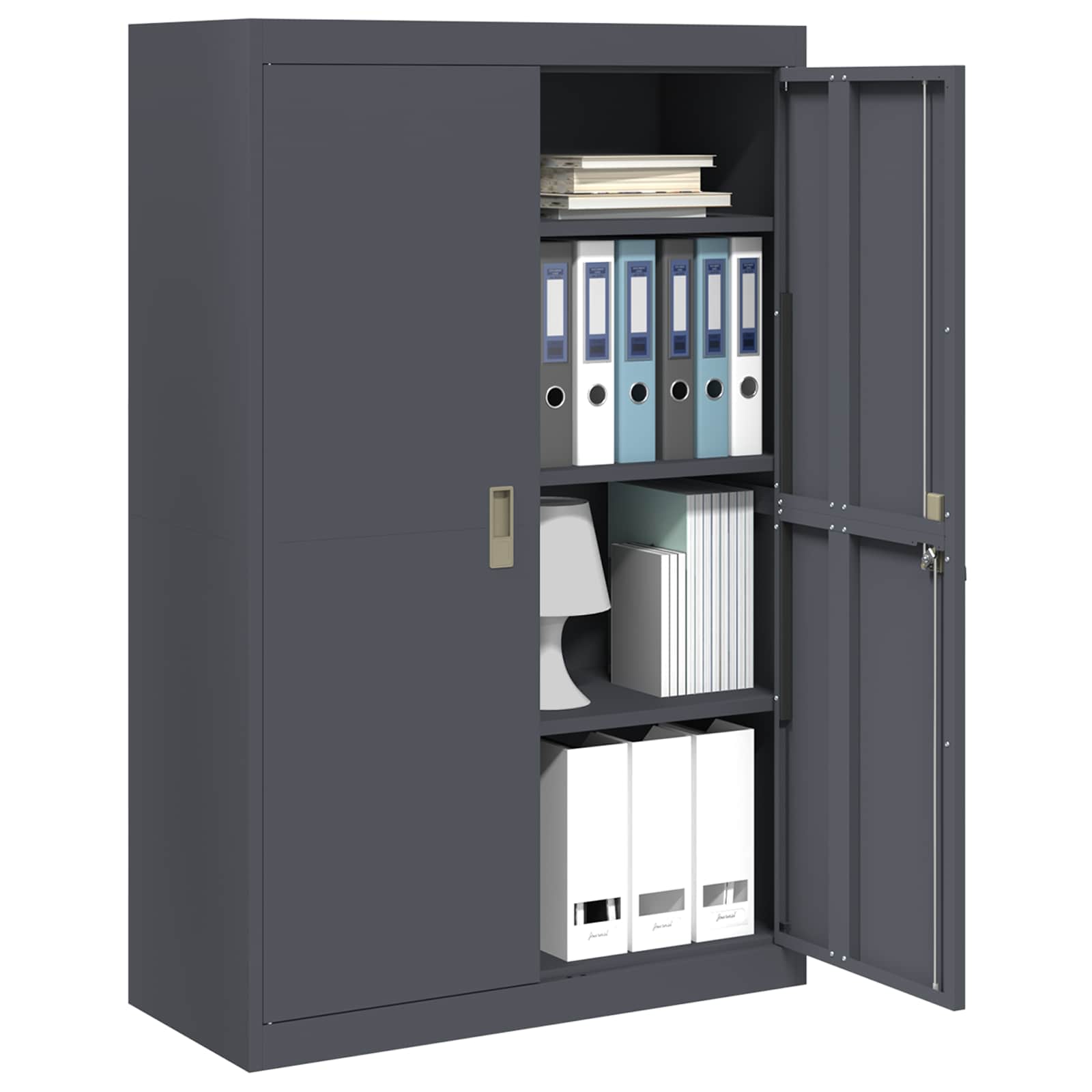 Armadio con archiviazione 2 pcs Antracite 90 x 40 x 140 cm 3406162