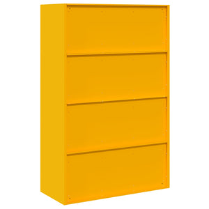 Armadio con archiviazione 2 pcs Giallo senape 90 x 40 x 140 cm 3406163