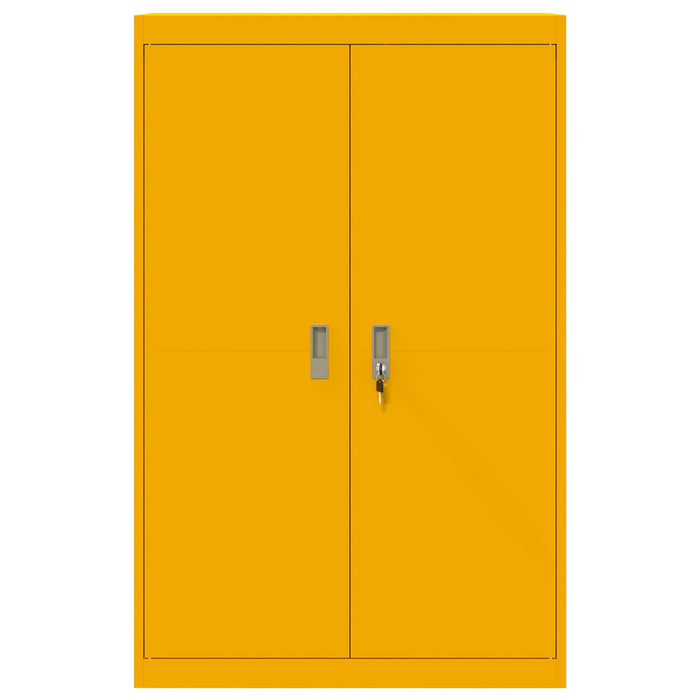 Armadio con archiviazione 2 pcs Giallo senape 90 x 40 x 140 cm 3406163