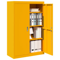 Armadio con archiviazione 2 pcs Giallo senape 90 x 40 x 140 cm 3406163