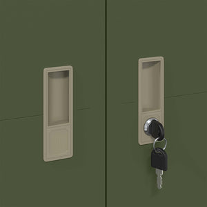 Armadio con archiviazione 2 pcs Verde oliva 90 x 40 x 140 cm 3406164