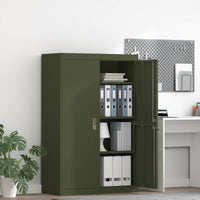 Armadio con archiviazione 2 pcs Verde oliva 90 x 40 x 140 cm 3406164