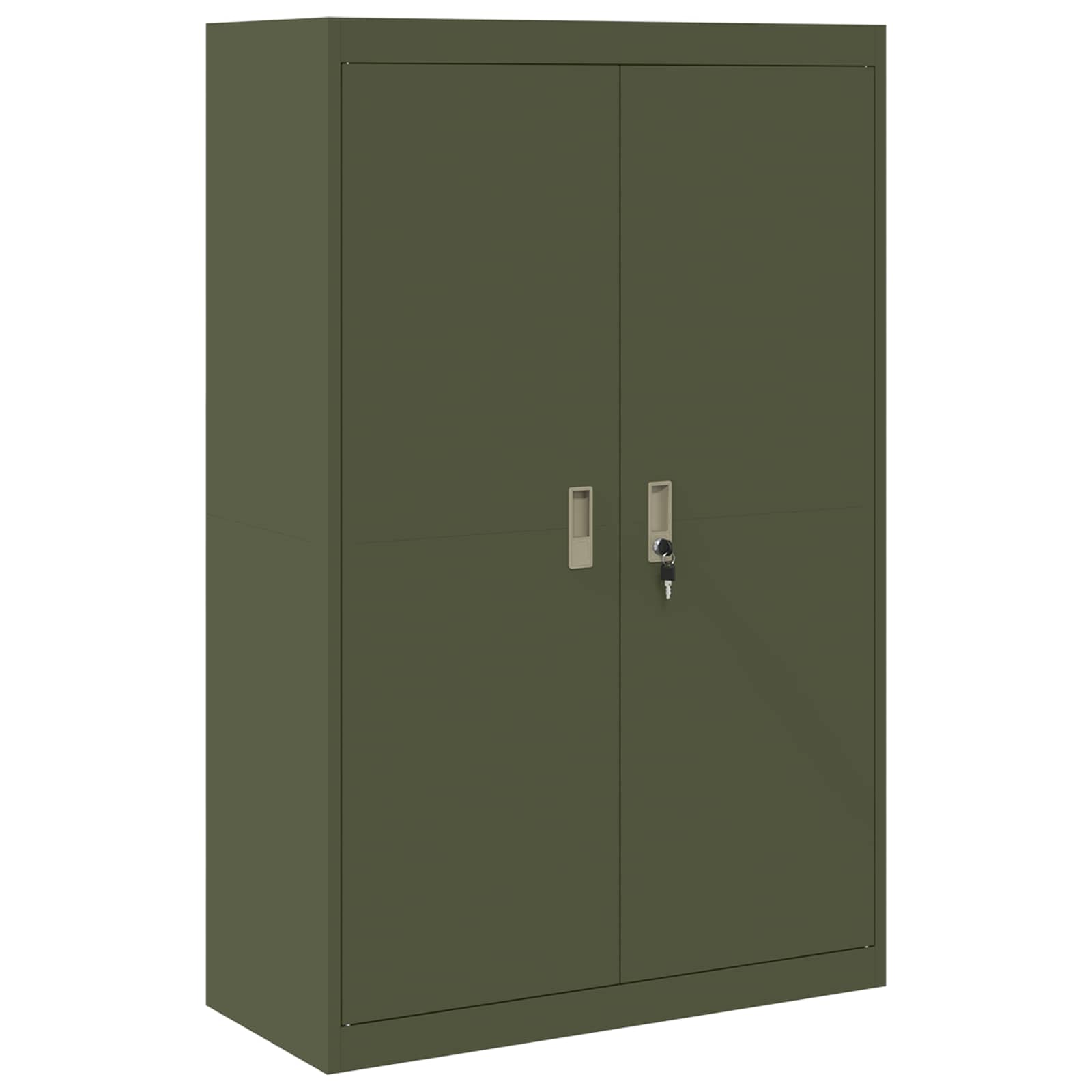 Armadio con archiviazione 2 pcs Verde oliva 90 x 40 x 140 cm 3406164