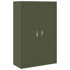 Armadio con archiviazione 2 pcs Verde oliva 90 x 40 x 140 cm 3406164