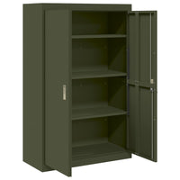 Armadio con archiviazione 2 pcs Verde oliva 90 x 40 x 140 cm 3406164