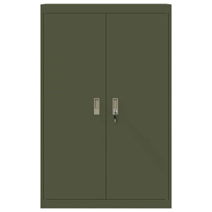 Armadio con archiviazione 2 pcs Verde oliva 90 x 40 x 140 cm 3406164