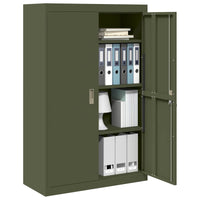 Armadio con archiviazione 2 pcs Verde oliva 90 x 40 x 140 cm 3406164