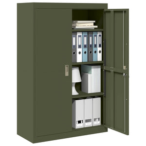 Armadio con archiviazione 2 pcs Verde oliva 90 x 40 x 140 cm 3406164