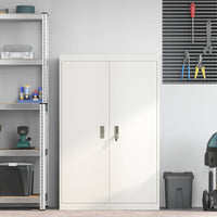 Armadio 2 pcs Bianco 90 x 40 x 140 cm Acciaio laminato a freddo 3406165