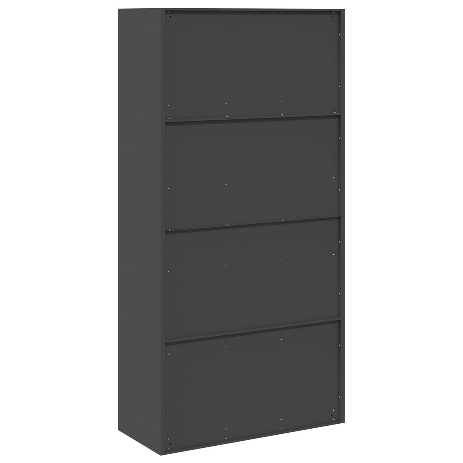 Armadio 2 pcs Nero 90 x 40 x 180 cm Acciaio laminato a freddo 3406166