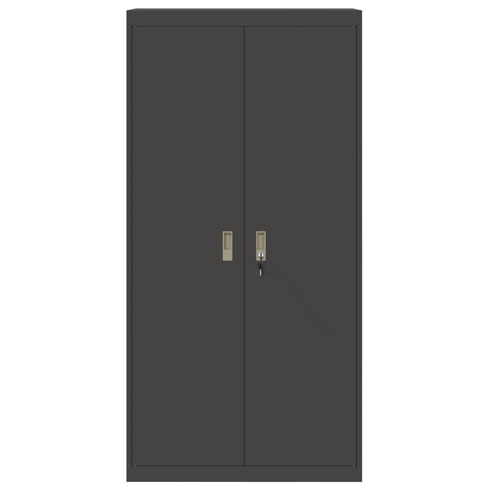 Armadio 2 pcs Nero 90 x 40 x 180 cm Acciaio laminato a freddo 3406166