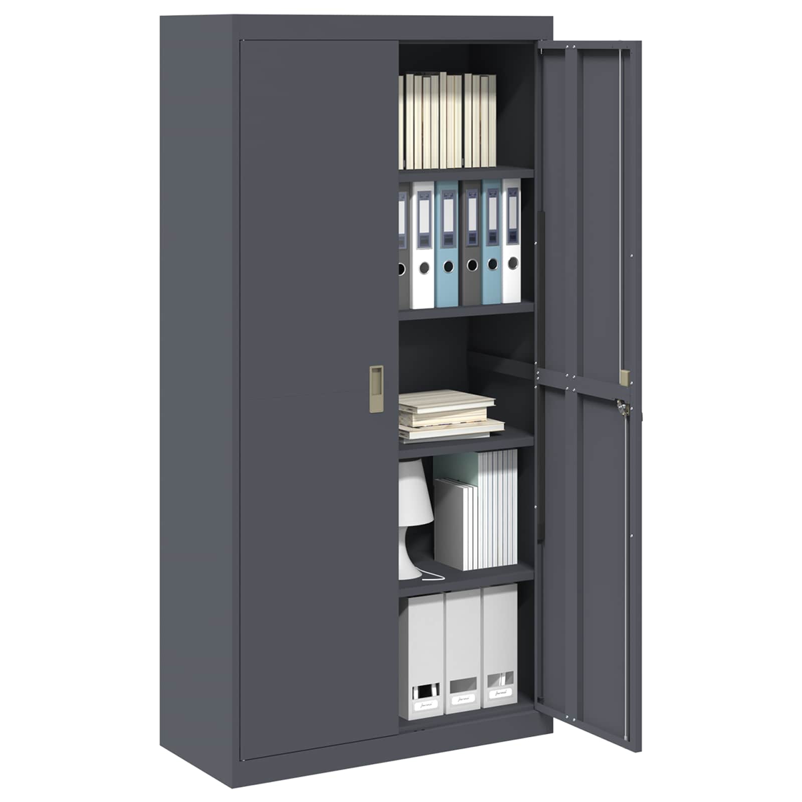 Armadio con archiviazione 2 pcs Antracite 90 x 40 x 180 cm 3406168