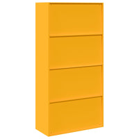 Armadio con archiviazione 2 pcs Giallo senape 90 x 40 x 180 cm 3406169