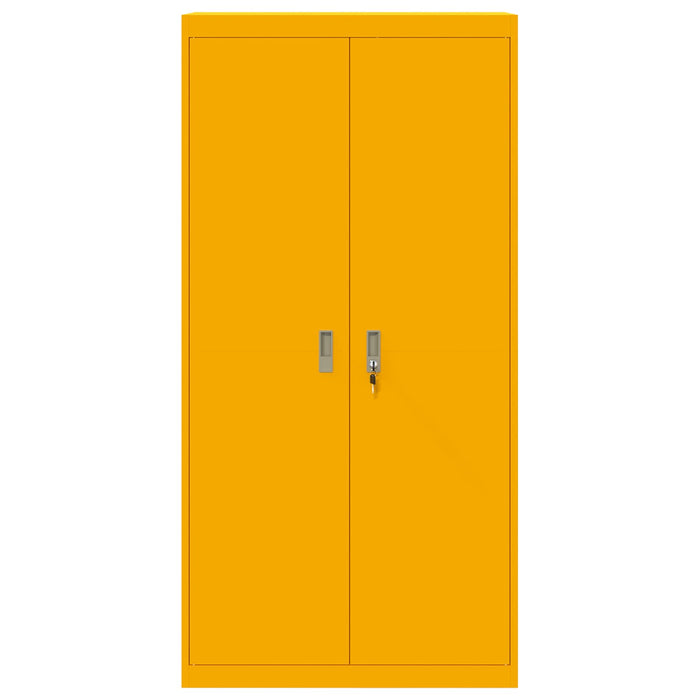 Armadio con archiviazione 2 pcs Giallo senape 90 x 40 x 180 cm 3406169