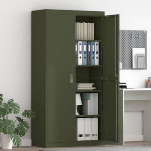 Armadio con archiviazione 2 pcs Verde oliva 90 x 40 x 180 cm 3406170