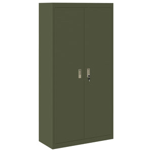 Armadio con archiviazione 2 pcs Verde oliva 90 x 40 x 180 cm 3406170